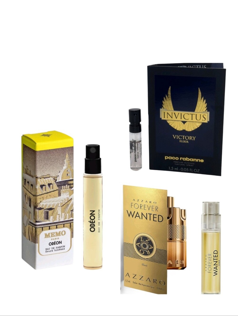 Memo, Paco Rabanne, Azzaro Lot Samples